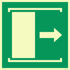 E033 safe condition door slides right to open